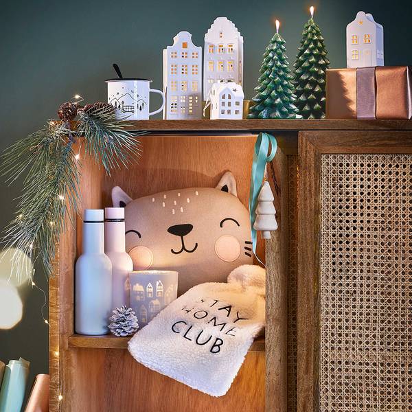 Wärmflasche STAY HOME CLUB Polyester / Kautschuk - Beige