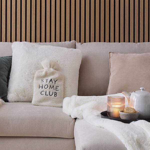 Wärmflasche STAY HOME CLUB Polyester / Kautschuk - Beige