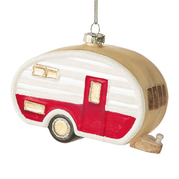 Baumanhänger HANG ON Wohnwagen Glas - Weiß