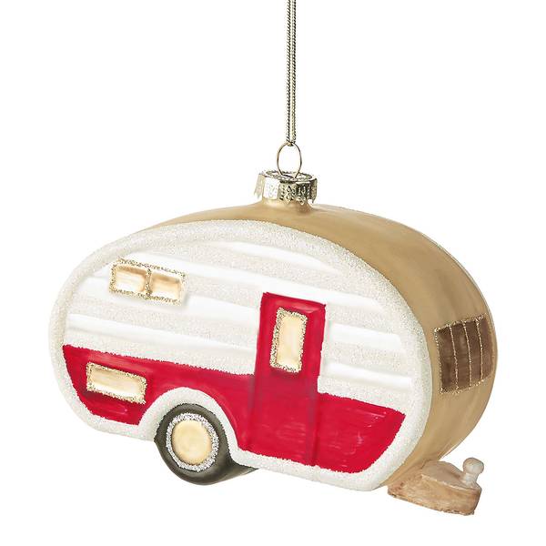 Baumanhänger HANG ON Wohnwagen Glas - Weiß