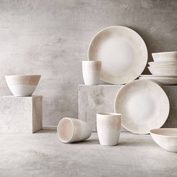 Geschirr-Set ATLANTIS 12-teilig Steinzeug - Beige