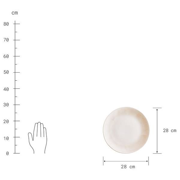 Geschirr-Set ATLANTIS 12-teilig Steinzeug - Beige