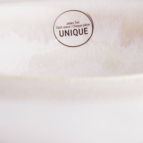 Service vaisselle ATLANTIS - 16 éléments Beige - Faïence - Hauteur : 3 cm