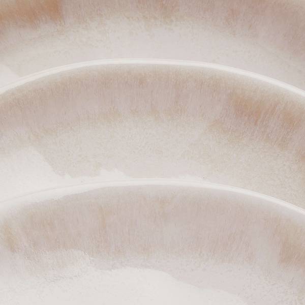 Service vaisselle ATLANTIS - 16 éléments Beige - Faïence - Hauteur : 3 cm