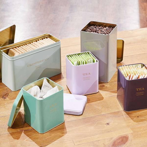 Boîte de café TIN TIN Aluminium - Marron