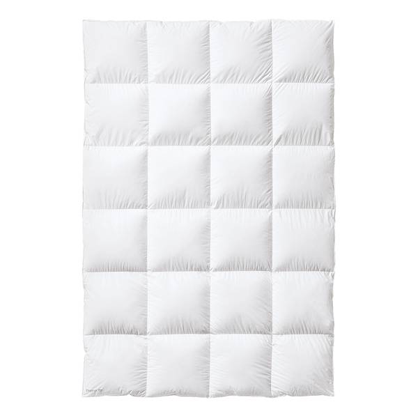 Daunenbettdecke Elegance 700 Extra Warm Baumwolle / Gänsedaunen - Weiß - 155 x 200 cm
