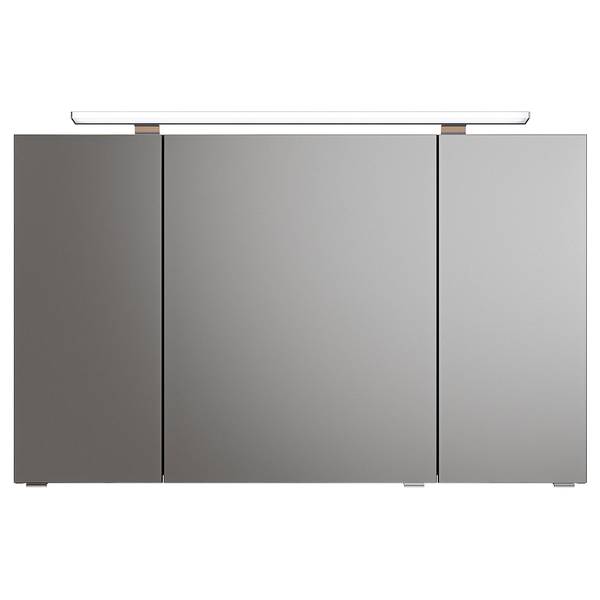 Badmöbel-Set 6025 Typ F Mineralmarmor - Matt Schwarz - Breite: 117 cm