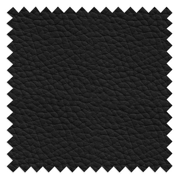 Fauteuil relax BLOMST Cuir Danbi: Noir - Hauteur : 118 cm - Chrome brillant - Avec repose-pieds - Chêne