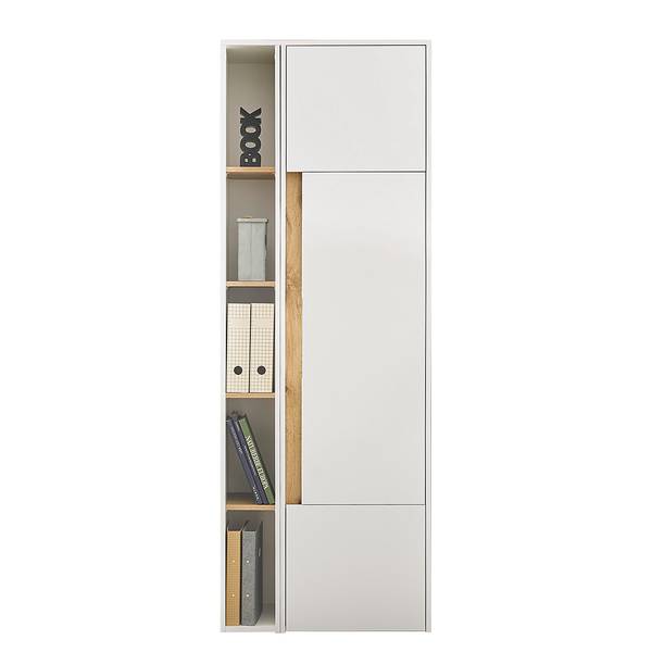 Schrank Olon mit Holztür Weiß