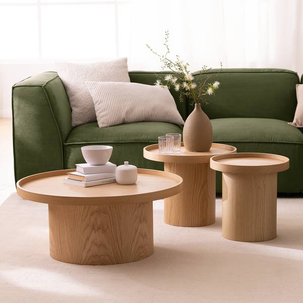 Couchtisch BOURAPIL Echtholzfurnier - Eiche