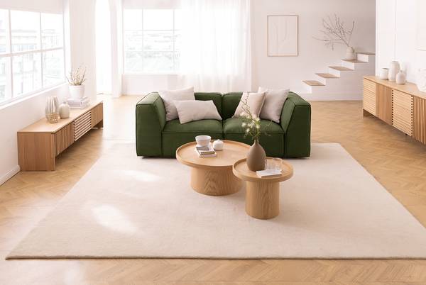 Couchtisch BOURAPIL Echtholzfurnier - Eiche