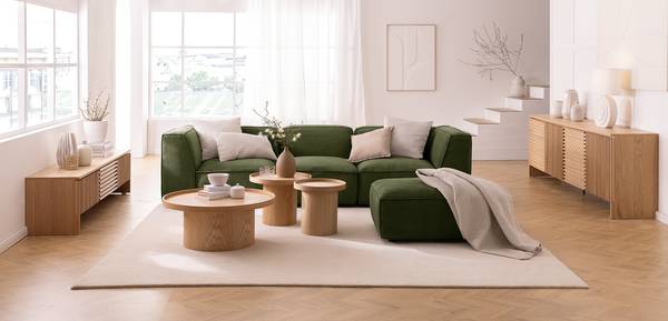 Couchtisch BOURAPIL Echtholzfurnier - Eiche