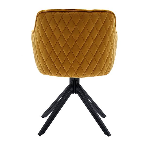 Sedia con braccioli Romu Velluto - Metallo - Oro - Giallo