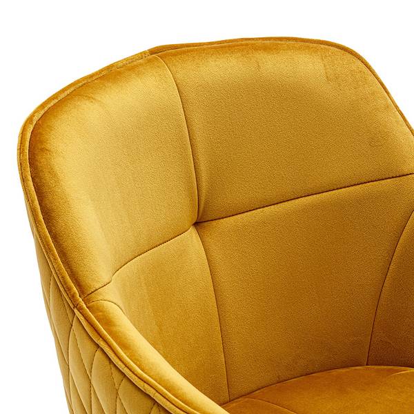 Sedia con braccioli Romu Velluto - Metallo - Oro - Giallo