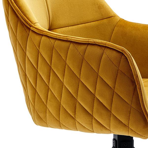 Sedia con braccioli Romu Velluto - Metallo - Oro - Giallo