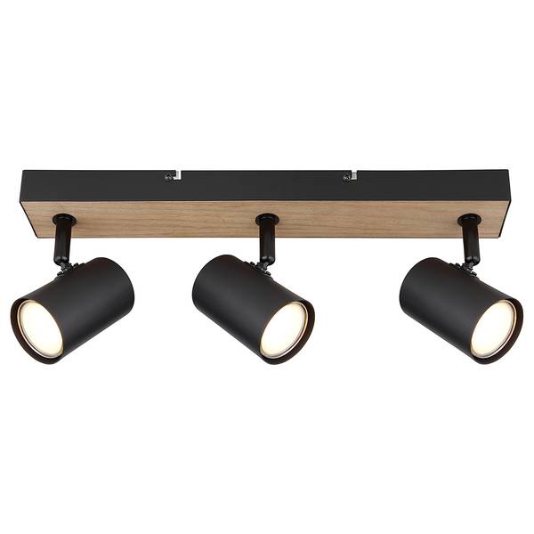 Deckenstrahler Robby Eisen - Beige / Schwarz - Flammenanzahl: 3