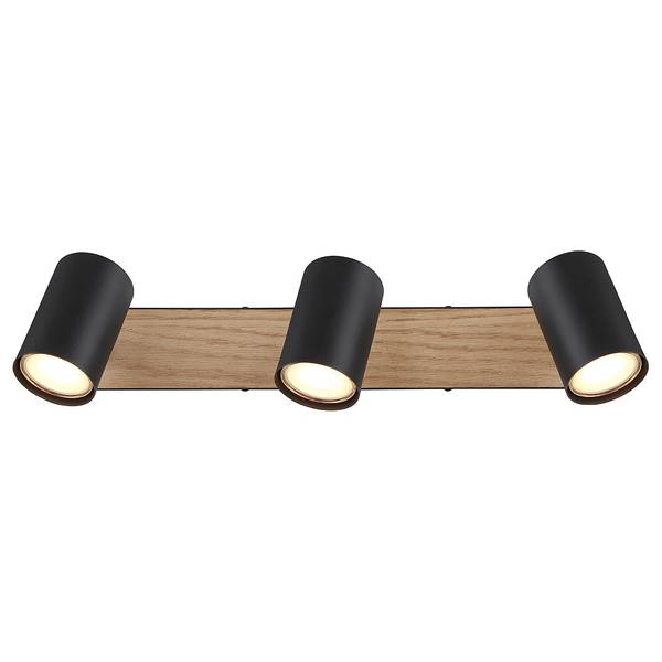 Deckenstrahler Robby Eisen - Beige / Schwarz - Flammenanzahl: 3
