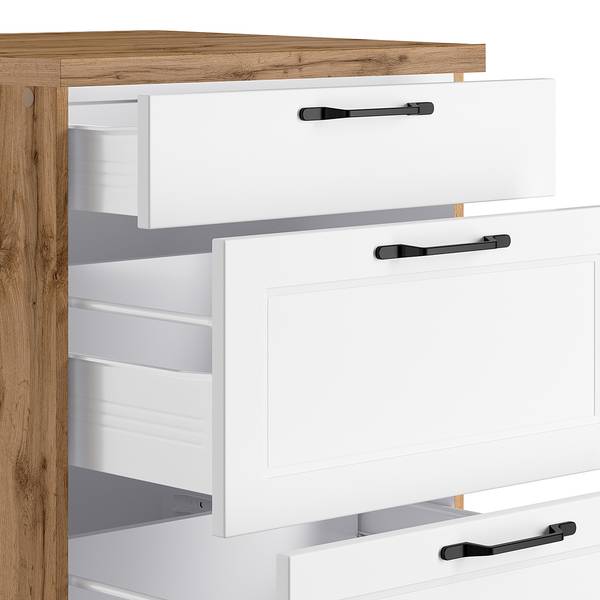 Unterschrank Meran 3 Schubkästen Matt Weiß
