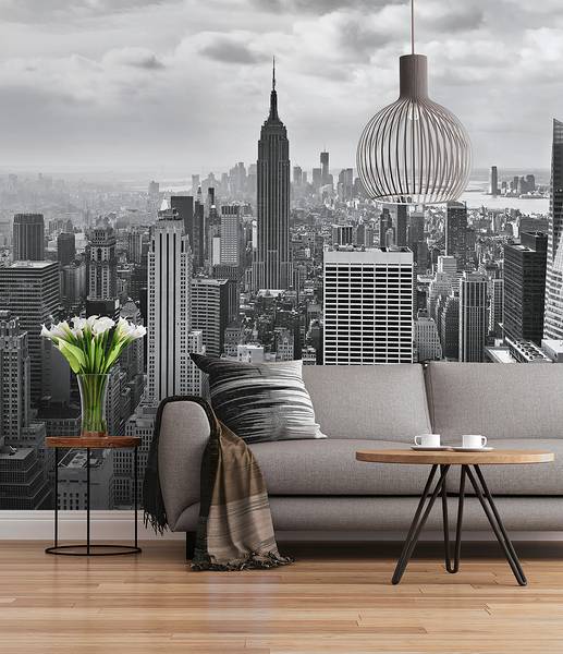 Carta da parati NYC Black And White Carta da parati