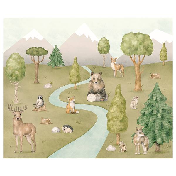 Carta da parati Neighbor-wood Meetings Tessuto non tessuto