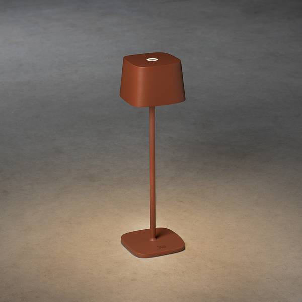 Lampada da tavolo Capri Alluminio - 1 punto luce - Terracotta - 10 x 36 cm