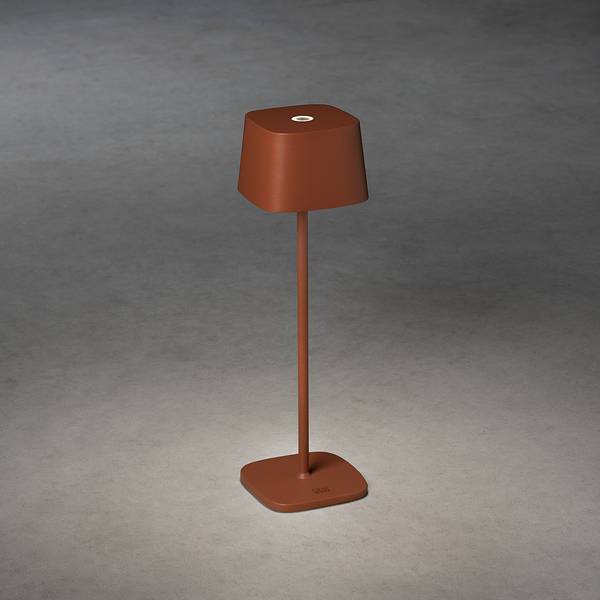 Lampada da tavolo Capri Alluminio - 1 punto luce - Terracotta - 10 x 36 cm