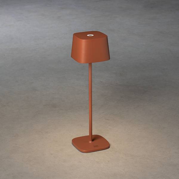 Lampada da tavolo Capri Alluminio - 1 punto luce - Terracotta - 10 x 36 cm