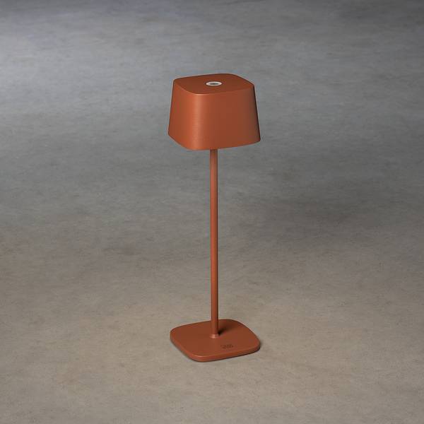 Lampada da tavolo Capri Alluminio - 1 punto luce - Terracotta - 10 x 36 cm