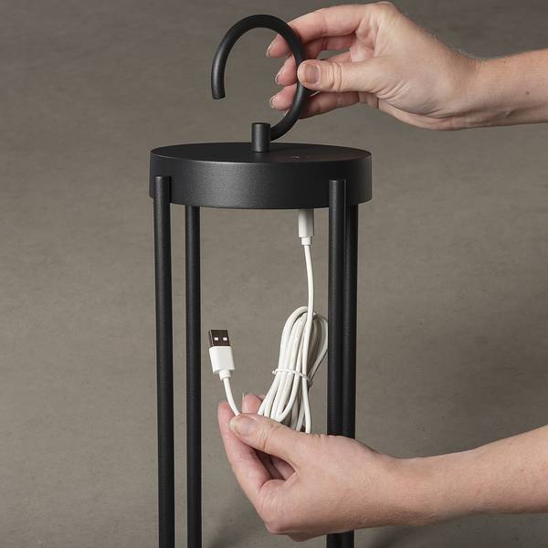Lanterna USB Manorola Alluminio - Nero