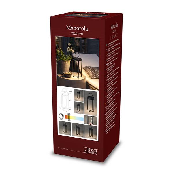 Lanterna USB Manorola Alluminio - Nero