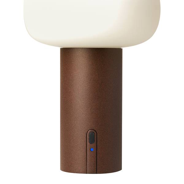 Lampe Antibes Aluminium / Verre opalin - 1 ampoule - Marron rouille