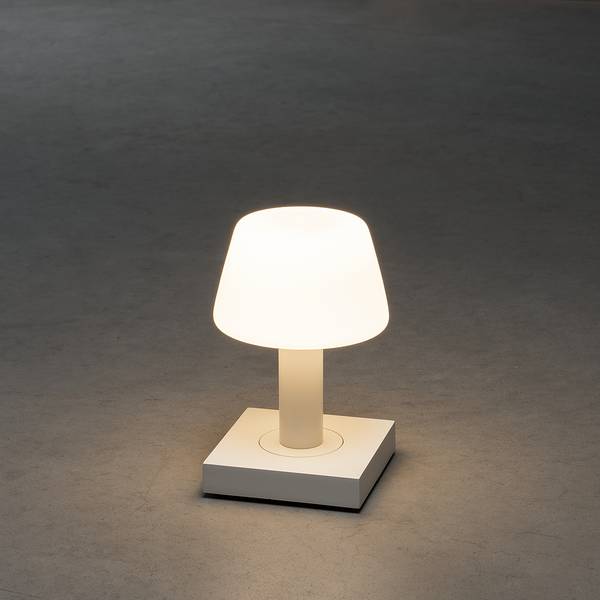 Lampada da tavolo Monaco Ferro / Vetro opalino - 1 punto luce - Bianco