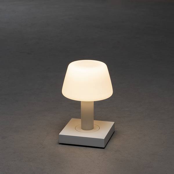 Lampada da tavolo Monaco Ferro / Vetro opalino - 1 punto luce - Bianco