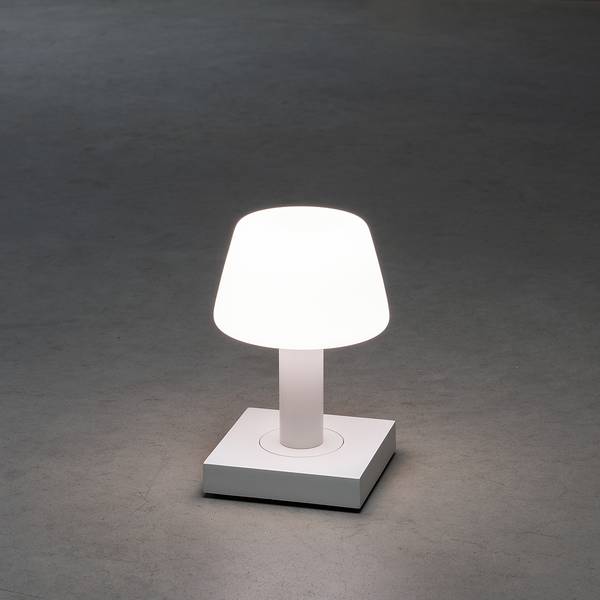 Lampada da tavolo Monaco Ferro / Vetro opalino - 1 punto luce - Bianco