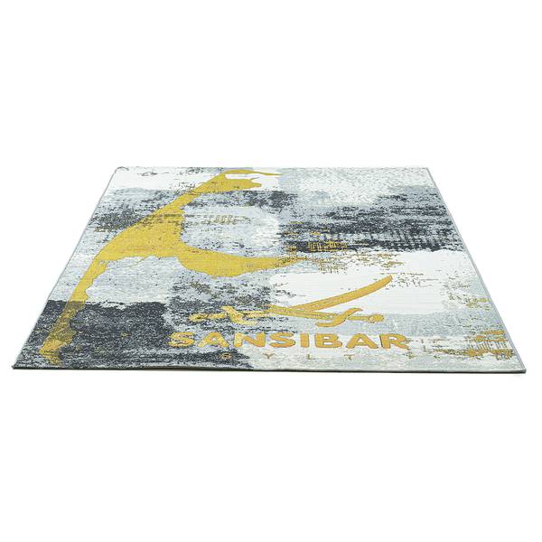 In-/ Outdoorteppich Rantum Beach 028 Polypropylen / Polyester - Grau / Gold - 240 x 340 cm