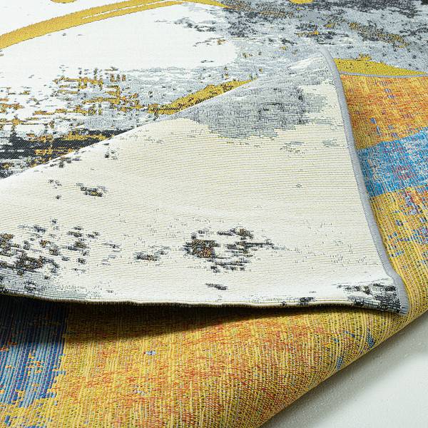 In-/ Outdoorteppich Rantum Beach 028 Polypropylen / Polyester - Grau / Gold - 240 x 340 cm