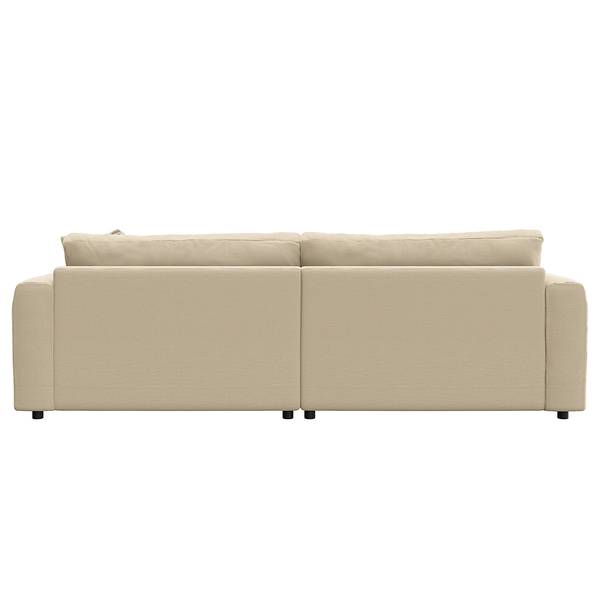 Ecksofa LAYAA mit Longchair Cordstoff Snor: Beige - Breite: 238 cm - Longchair davorstehend rechts