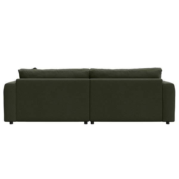 Ecksofa LAYAA mit Longchair Webstoff Saia: Graugrün meliert - Breite: 238 cm - Longchair davorstehend rechts