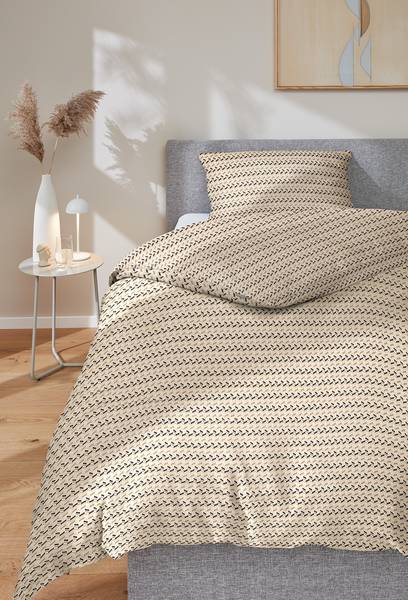 Copripiumino e federa Nordic Cotone - Grigio - 135 x 200 cm + cuscino 80 x 80 cm