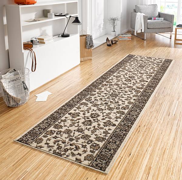 Läufer Vintage Polypropylen / Jute - Creme - 80 x 200 cm