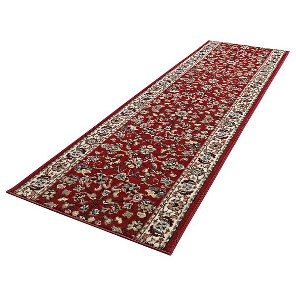 Loper Vintage polypropeen/jute - rood - 80 x 250 cm