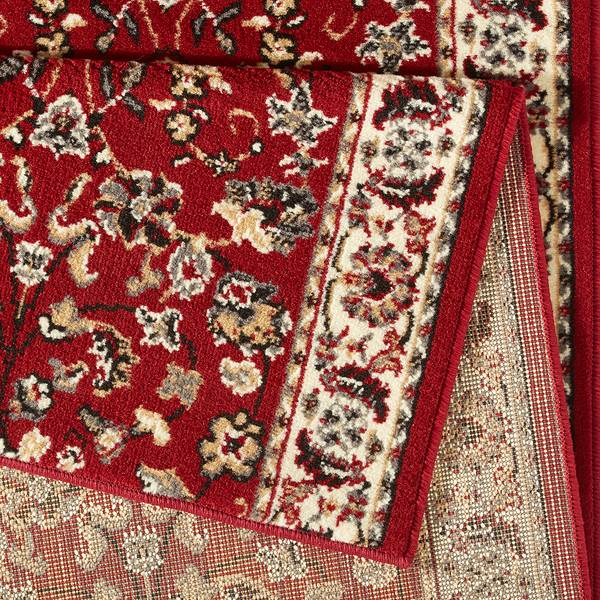 Loper Vintage polypropeen/jute - rood - 80 x 250 cm