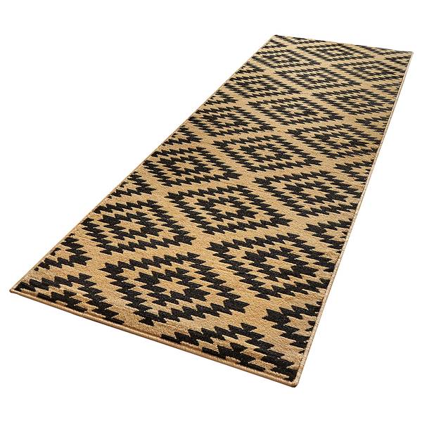 Tapis de couloir Nordic Polypropylène / Jute - Marron - 80 x 450 cm