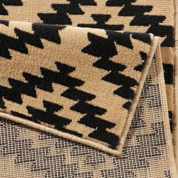 Tapis de couloir Nordic Polypropylène / Jute - Marron - 80 x 450 cm