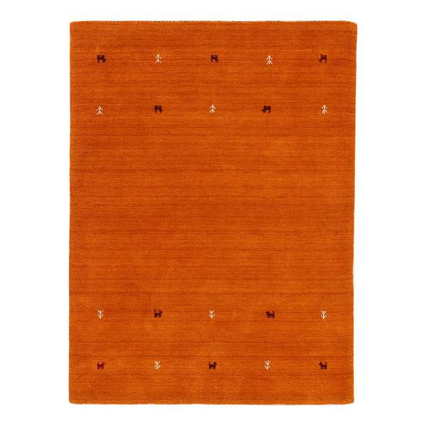 Wollteppich Gabbeh Uni Wolle - Orange - 200 x 290 cm