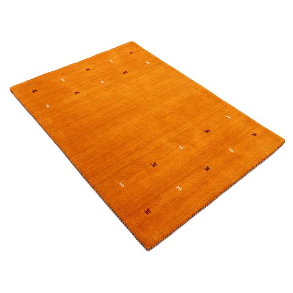 Wollteppich Gabbeh Uni Wolle - Orange - 200 x 290 cm