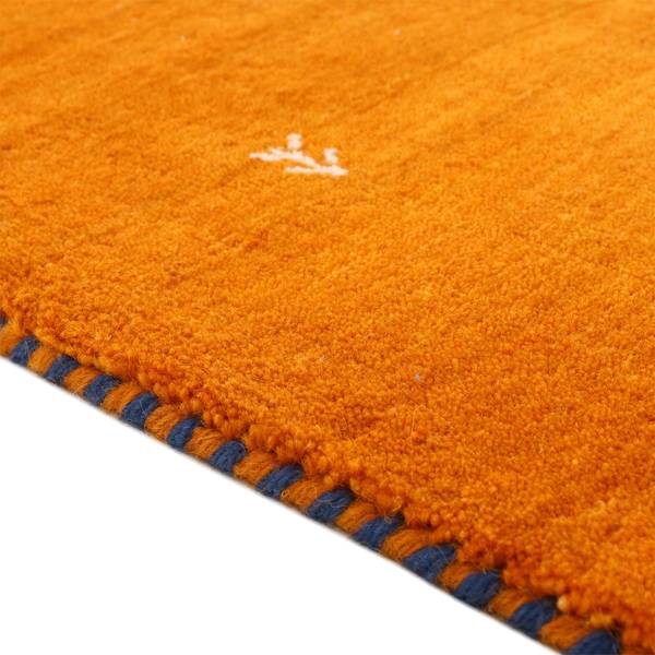 Wollteppich Gabbeh Uni Wolle - Orange - 200 x 290 cm