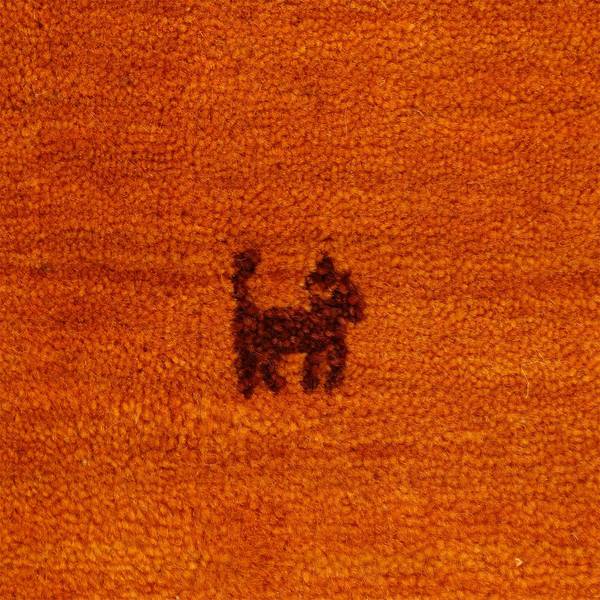 Wollteppich Gabbeh Uni Wolle - Orange - 200 x 290 cm