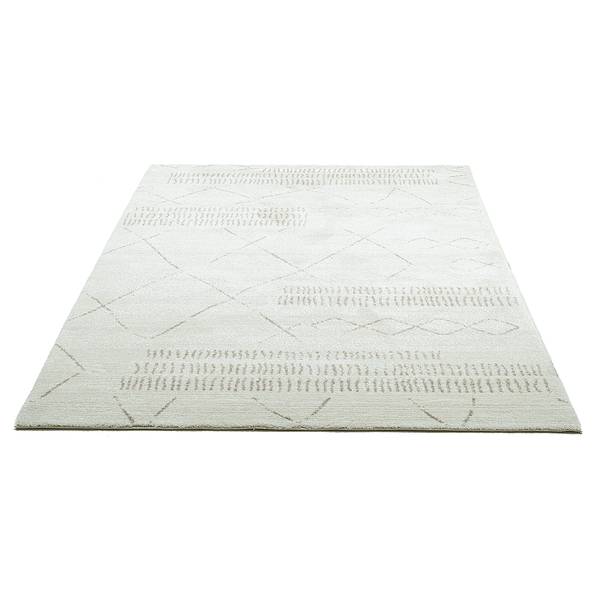 Kurzflorteppich Durlesti Polyester - Creme / Braun - 80 x 140 cm