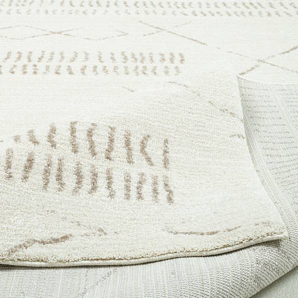 Kurzflorteppich Durlesti Polyester - Creme / Braun - 80 x 140 cm